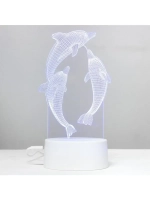 Светильник сенсорный «Дельфины» LED 7 цветов USB/от батареек