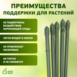 GCSB-8-150 GREEN APPLE Поддержка металл в пластике стиль бамбук 150cм o 8мм 5шт (Набор 5 шт) | GREEN APPLE