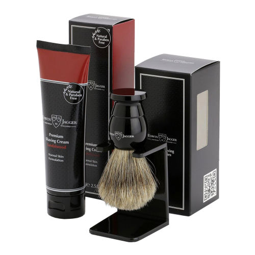 Подарочный набор Edwin Jagger GS214SCSWT черная смола барсучий ворс