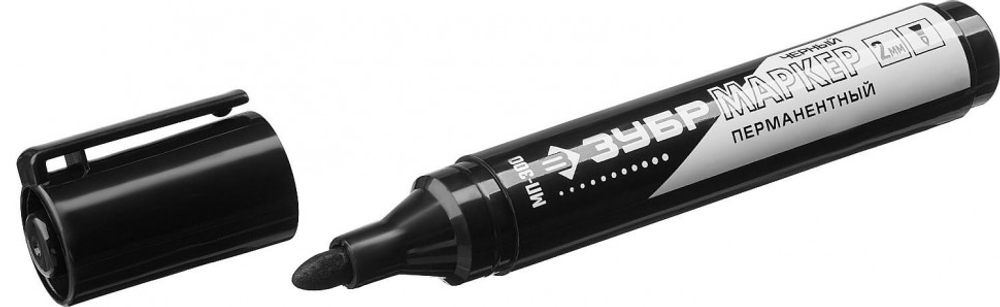 Маркер перманентный Черный заостренный Профессионал МП-300 ЗУБР 2мм