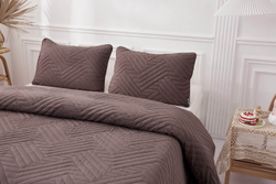 Покрывало 230х250 и 2 наволочки 50х70 Sofi De MarkO Мориц коричневое