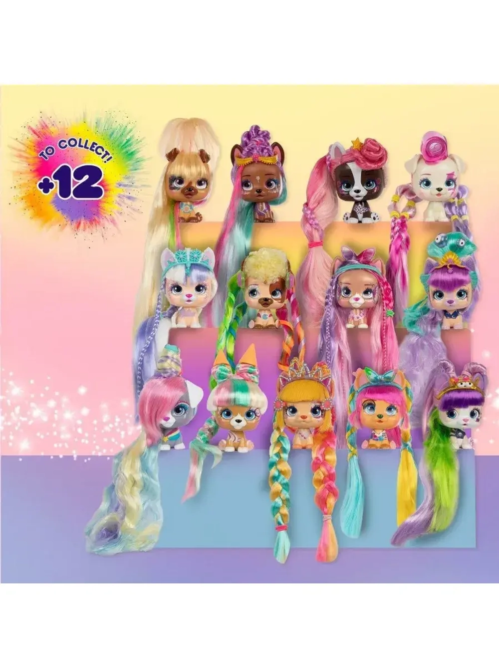 Игрушка Фигурка VIP Pets Color Boost Модные щенки