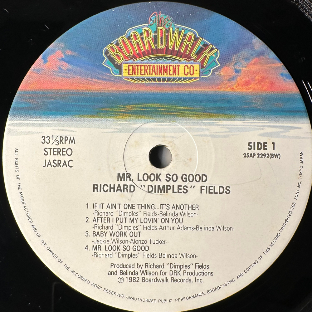 Richard Dimples Fields ‎– Mr. Look So Good! (Япония 1982г.)