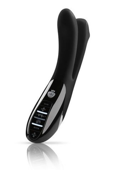 Двойной электростимулятор Tingling Apart - 25 см. (Цвет: черный)