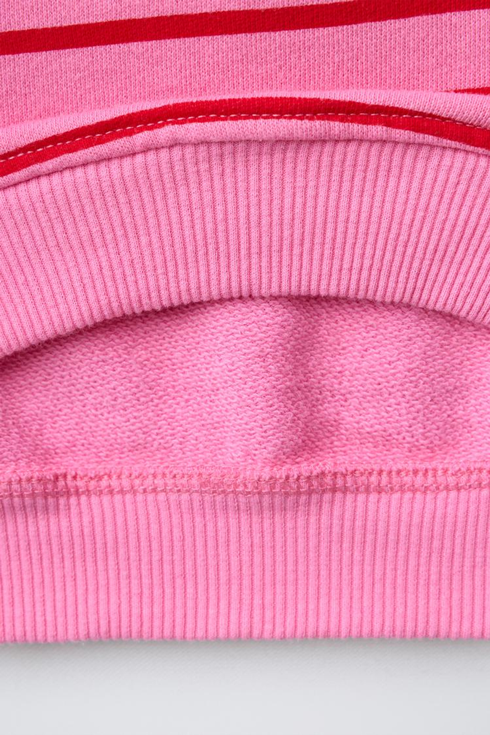 ZARA ТОЛСТОВКА В ПОЛОСКУ, ЯРКО-РОЗОВЫЙ