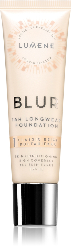 Lumene Blur 16h Longwear - Тональная основа: долговременный 16H подклад оттенок 1 Classic Beige (Warm), 30 ml