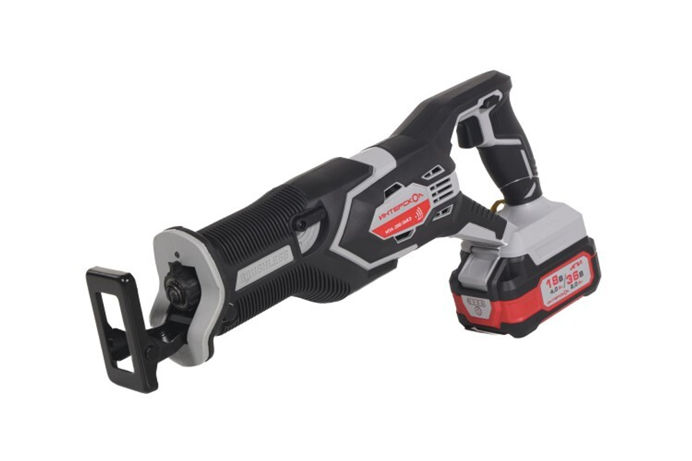 Пила сабельная аккумуляторная ИНТЕРСКОЛ НПА-200/36В (кейс, 2 АКБ 2,0Ач, ЗУ) 833.2.2.70