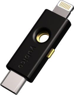 Yubico YubiKey 5Ci — Аппаратный ключ безопасности с двойным интерфейсом (Lightning + USB-C) Двухфакторная аутентификация для iOS, Android, Windows и macOS