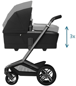 Детская коляска Maxi-Cosi Fame 3 в 1 с автокреслом CabrioFix Select grey Twillic Black/Черный