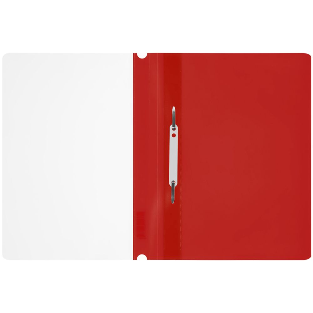 Скоросшиватель с прозрачным верхом А4, пластик 160мкм, Стамм, красная