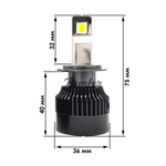 Светодиодная автолампа головного света Sariti K7/H7 с обманкой, 6000 К