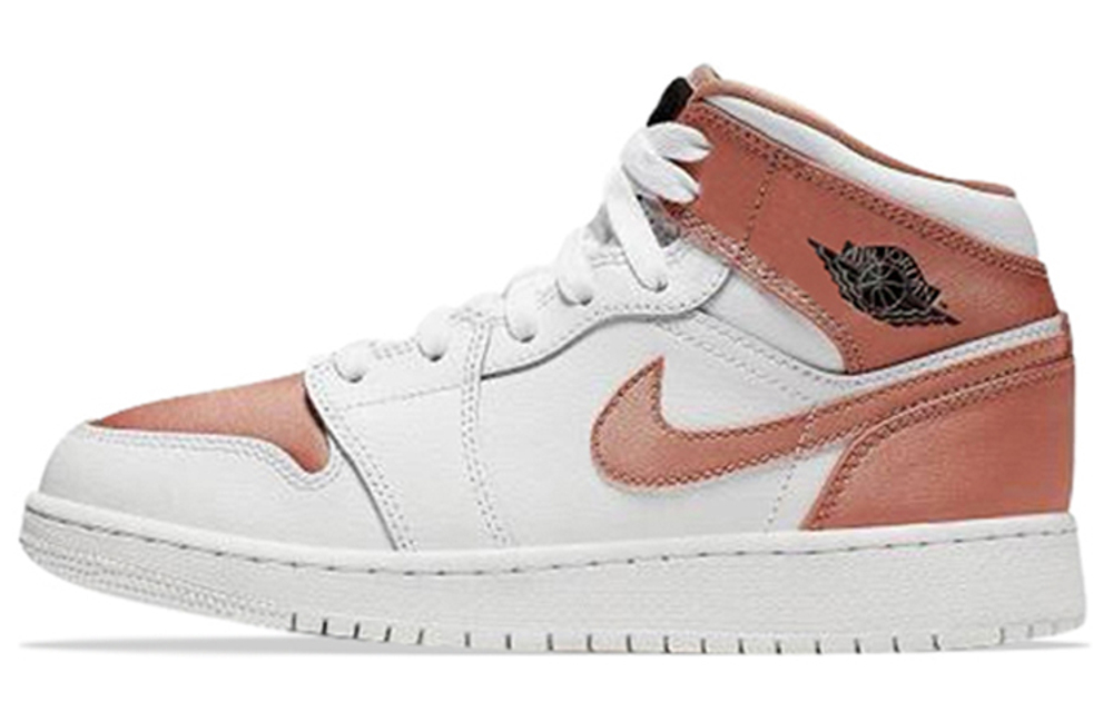 Jordan 1 Mid White Rose Gold GS