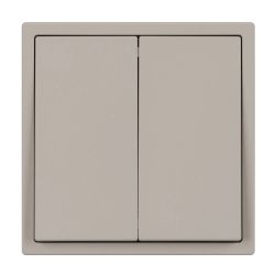 Механизм выключателя двухклавишный перекрёстный SWT-NOBE-MKX2-SFPL-CA (230V, 10A) (Arlight, Кашемир) 061791