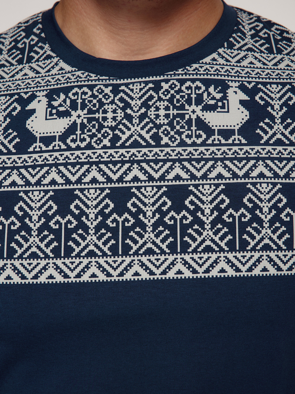 Футболка Варгградъ мужская тёмно-синяя "Предрассветные птицы"