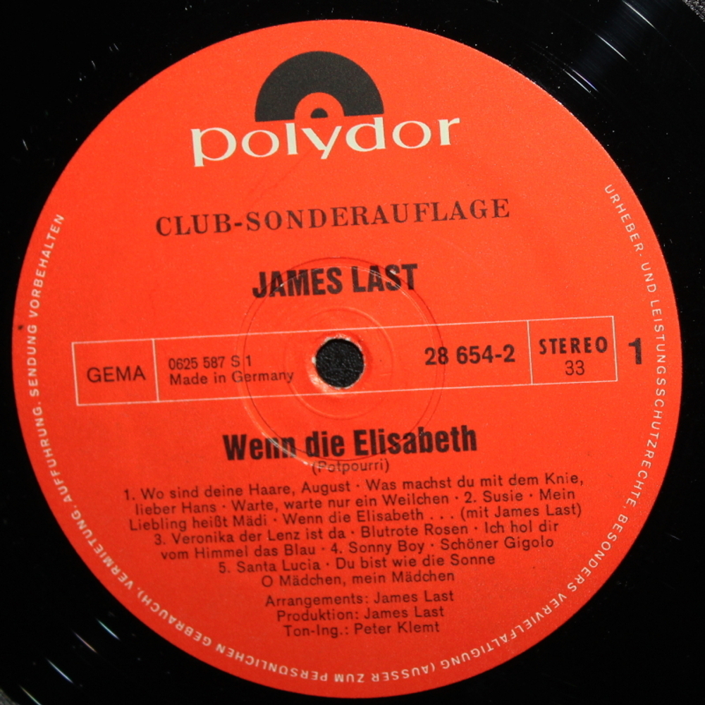 James Last / Wenn Die Elisabeth (LP)