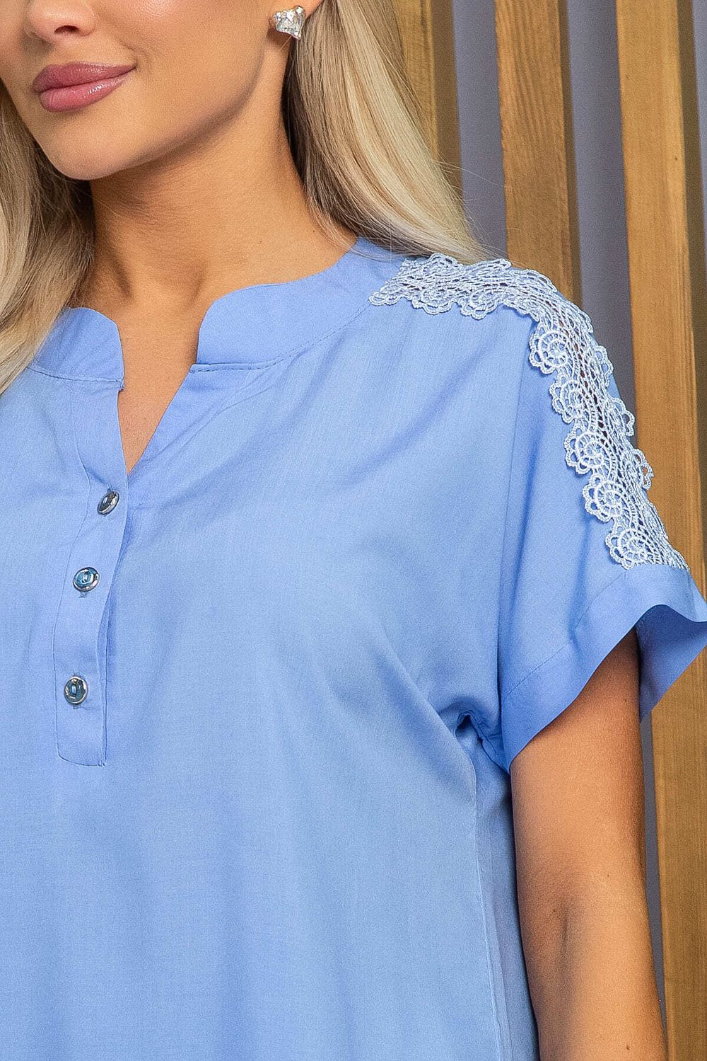 Блуза Колокольчик (голубая) Б13406-18М LT Collection