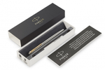 Ручка-роллер Parker Jotter Core T61 Stainless Steel GT M стержень:F цвет чернил: black, в подарочной упаковке.