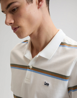 Поло мужское LEE PIQUE POLO HALOGEN SAFARI STRIPE