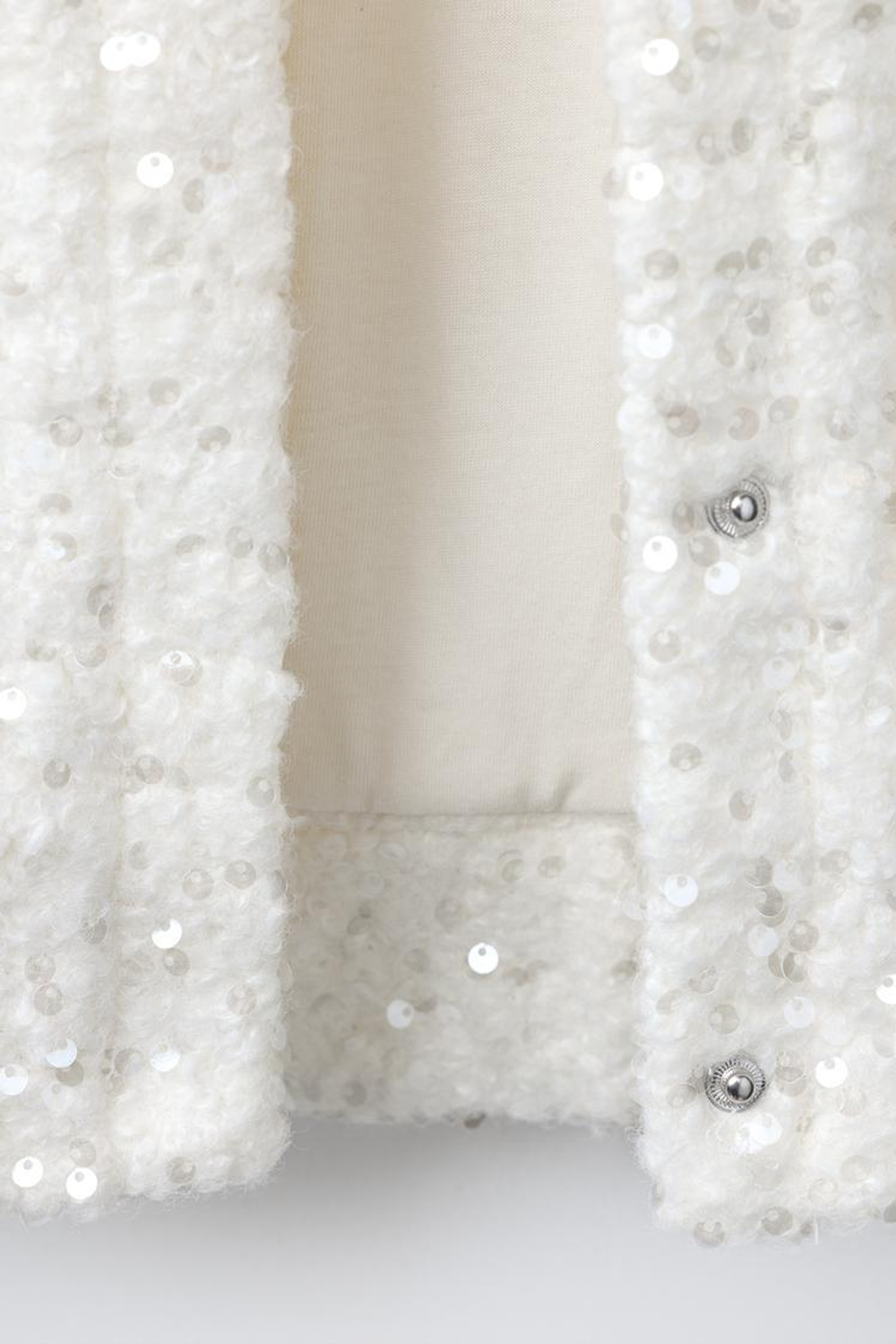 ZARA БОМБЕР С ПАЙЕТКАМИ, ЭКРЮ