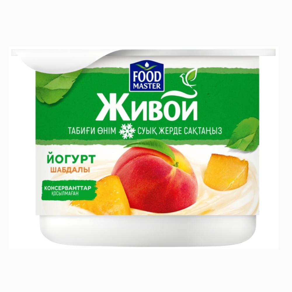 Йогурт Food Master Живой Персик 110 гр