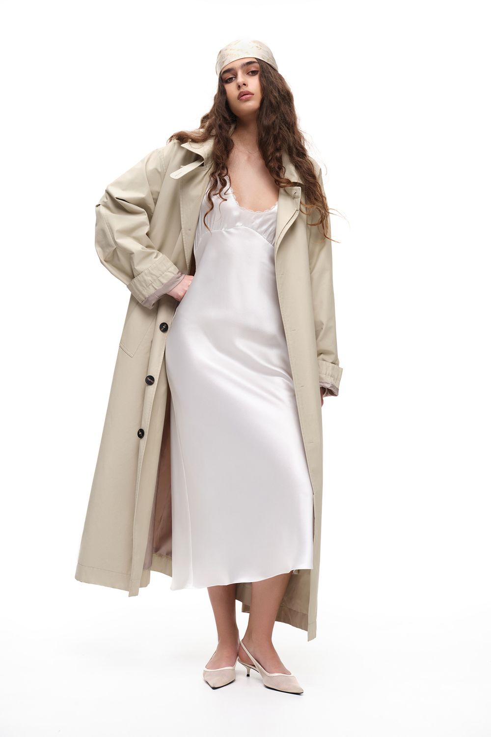 Комбинация с кружевом (Muse), молочная