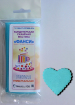 Мастика "Фанси" (100 гр) для обтяжки и лепки. Голубая