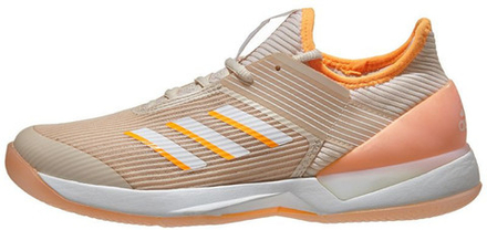 Женские Кроссовки теннисные Adidas Adizero Ubersonic 3 W - linen/white/flash orange