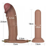 Расширенный набор страпона Ingen 10 (пояс, реалистичный полый дилдо и втулка) XS/S/M