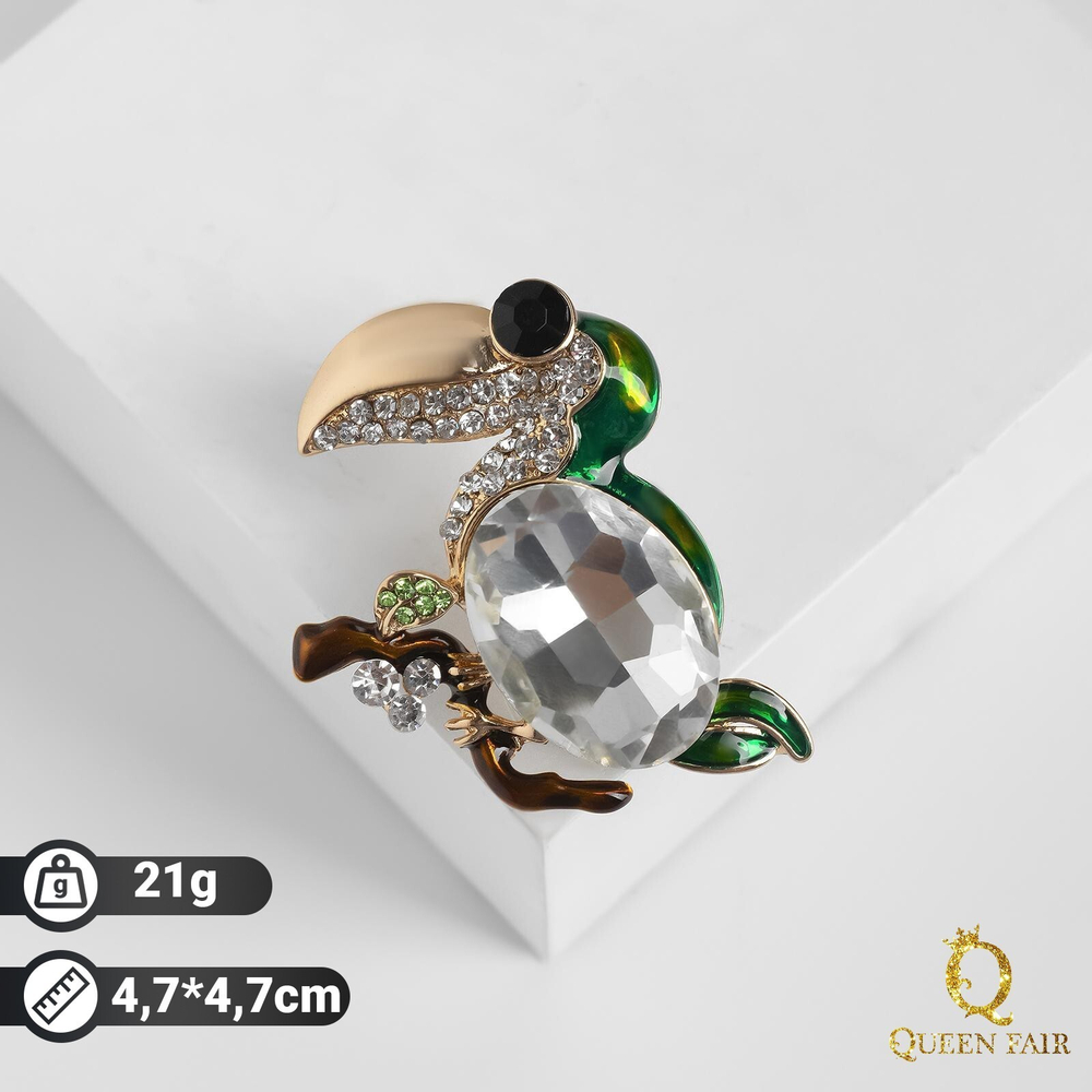 5018443 Брошь "Птица" тукан