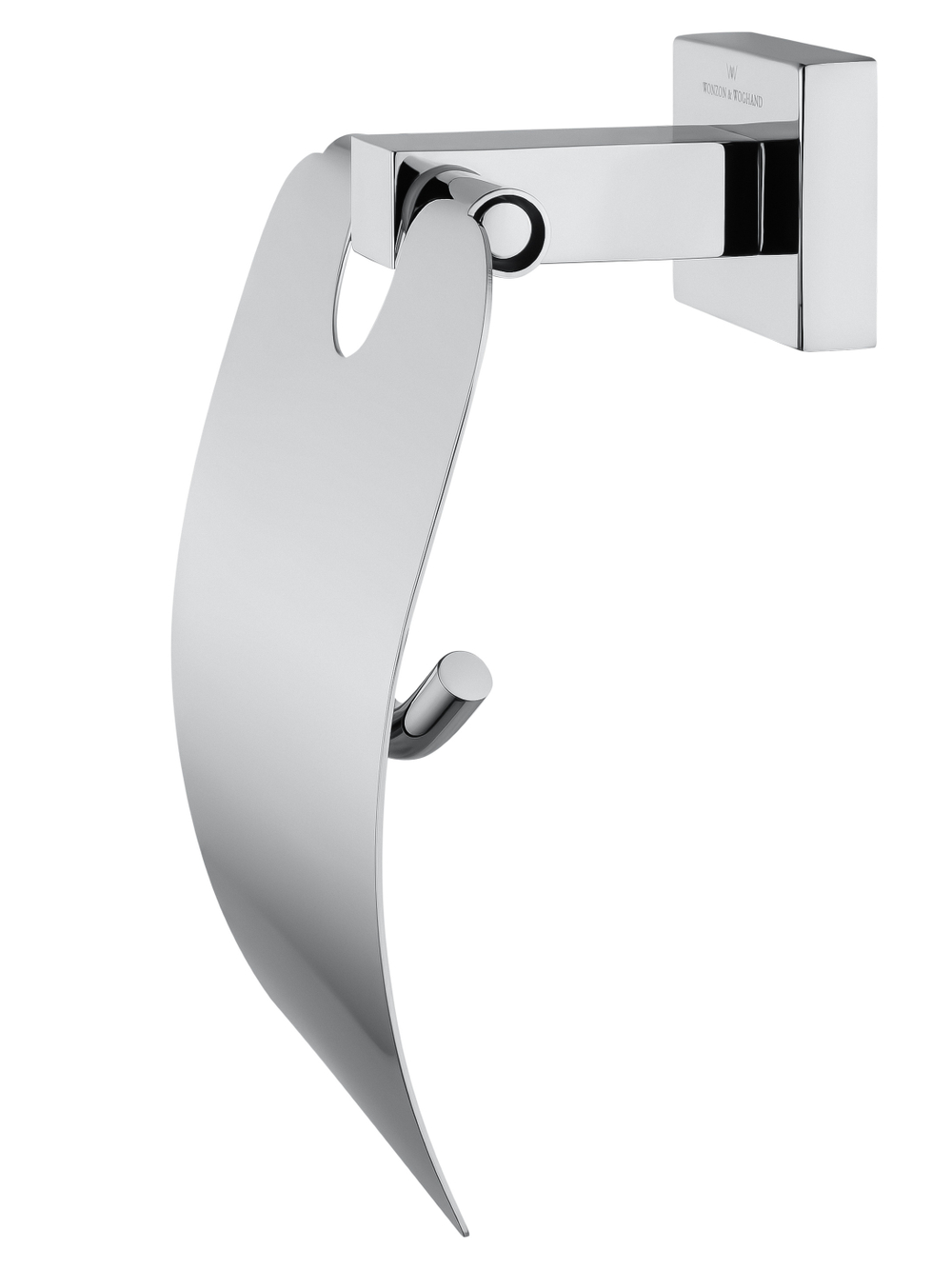 Держатель для туалетной бумаги с крышкой WONZON & WOGHAND FLAT, Хром (WW-9726)