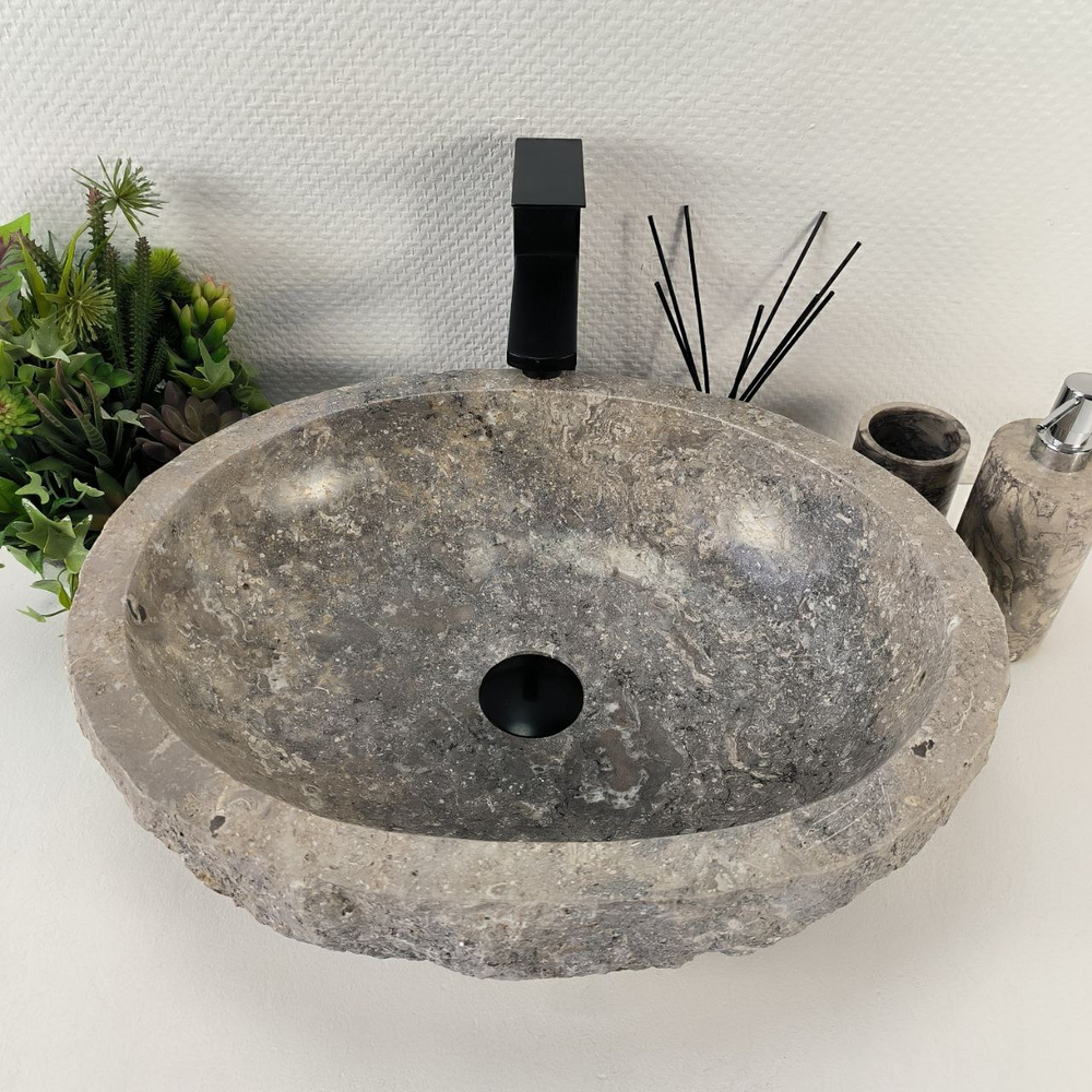 Раковина из мрамора Erozy Grey EM-64816 51*41*16 0188