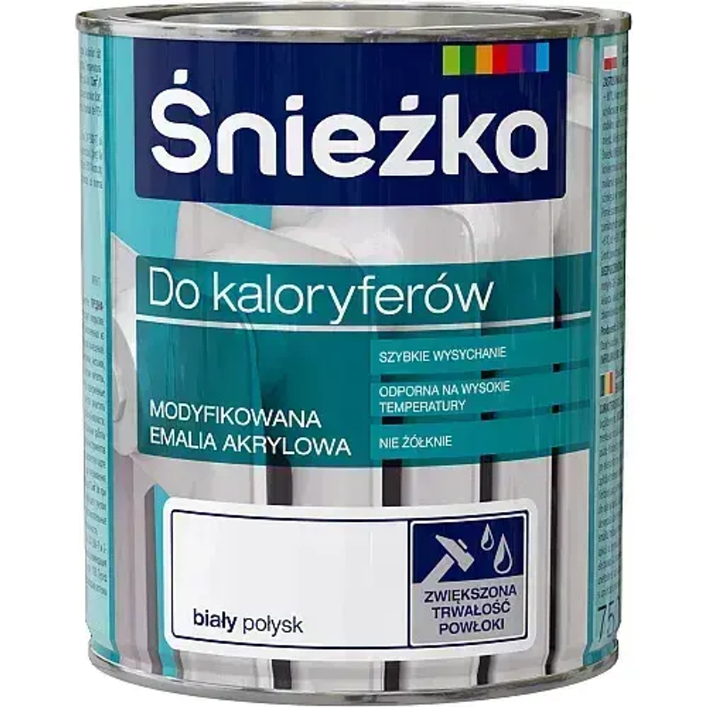 Краска Sniezka акриловая эмаль для радиаторов 0,75л
