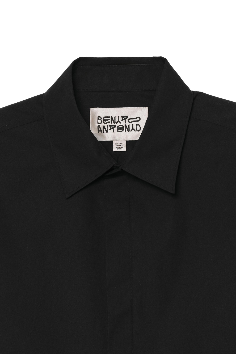 ZARA X BENITO ANTONIO РУБАШКА СВОБОДНОГО КРОЯ, ЧЕРНЫЙ