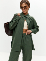 Рубашка Микадо в цвете хвои