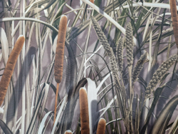 Ткань курточная Prival Oxford 210D PU 1000, 120г/м2, 1.5х10м, принт камуфляж Камыш