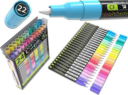 TOOLI-ART акриловые маркеры фломастеры, 24 шт., 0,7 мм Confetti