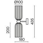 Настенный светильник Maytoni Antic MOD302WL-02GR