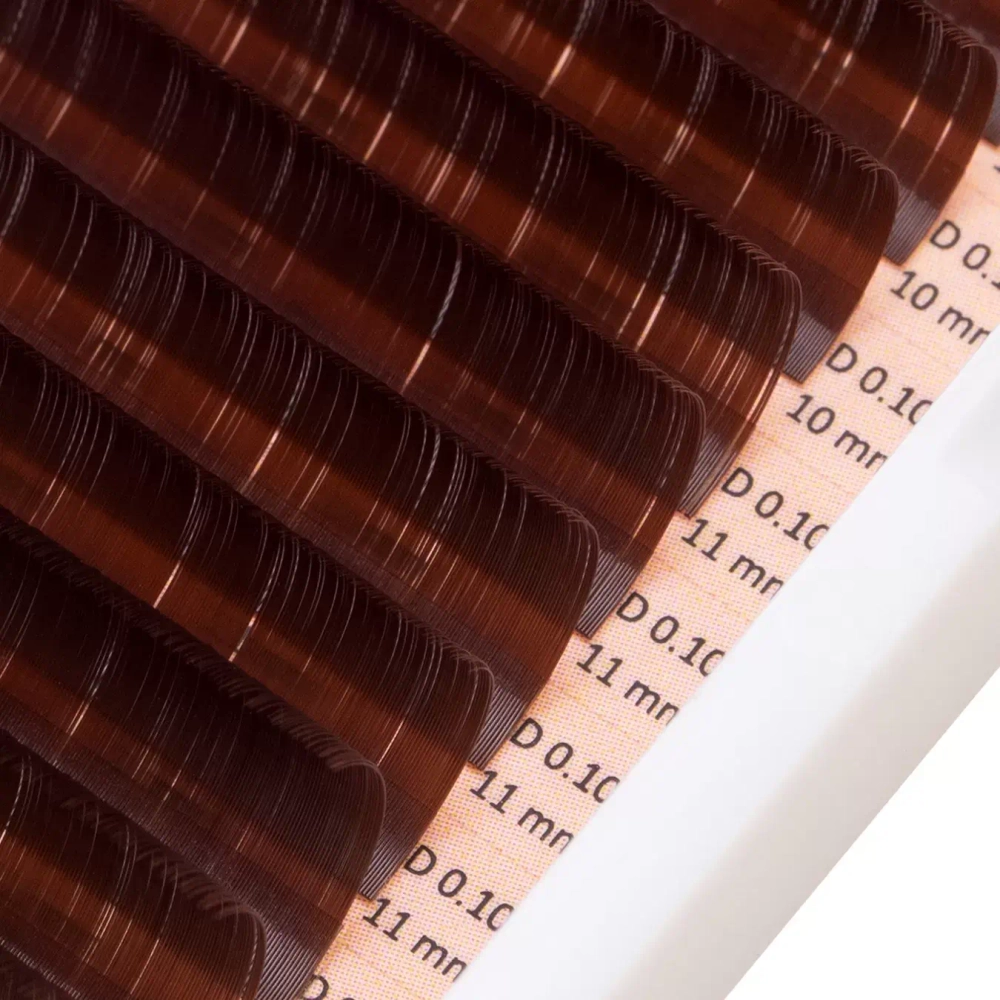 Темно-коричневые ресницы Barbara MIX - 16 линий