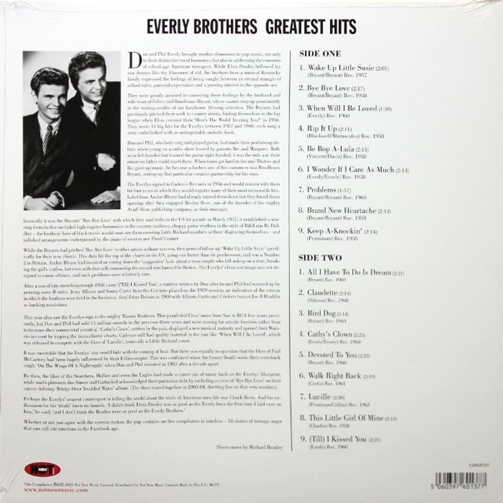 The Everly Brothers / The Everly Brothers Greatest Hits (LP)