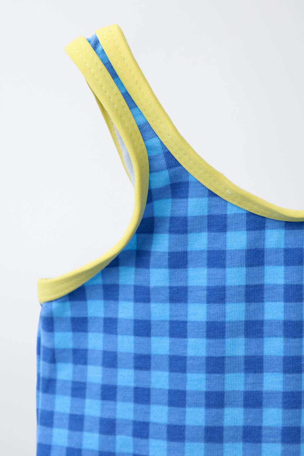 ZARA X CASA LAWA КУПАЛЬНИК В КЛЕТКУ, СИНИЙ