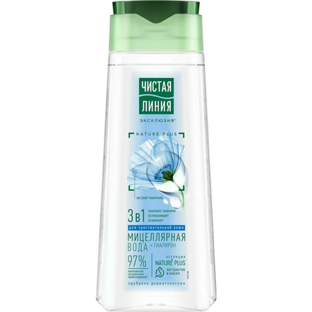 Мицелярная вода Чистая линия Гиалурон Экстракт василька 250 мл