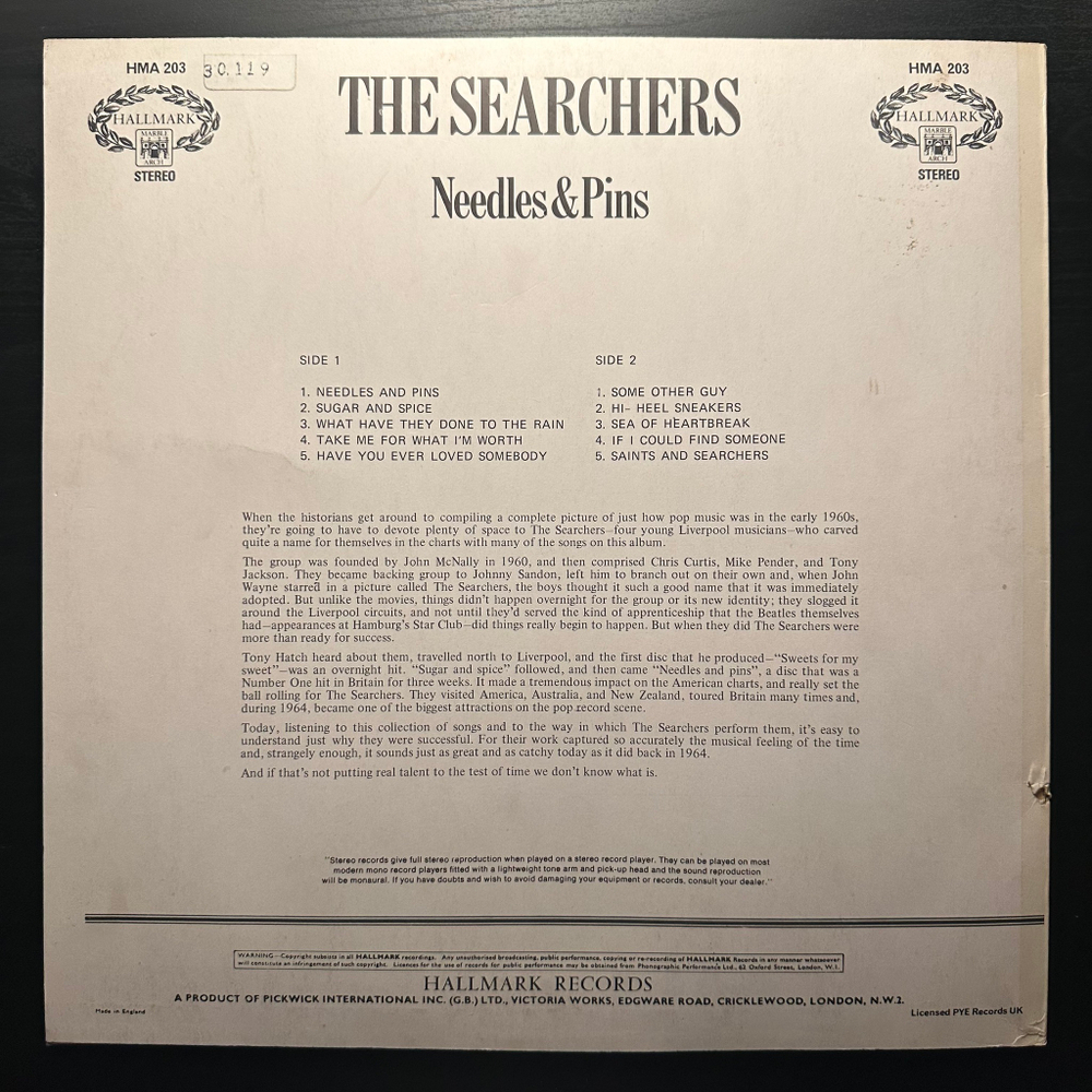 The Searchers - Needles & Pins (Англия 1971г.)