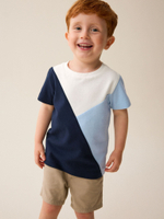 Футболка для мальчика Next 312-392, Молочный, Синий