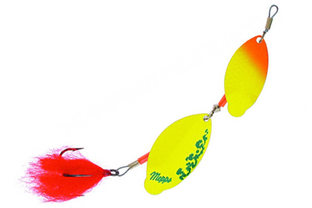 Блесна вращающаяся Mepps TANDEM PIKE, OR/Chartreuse/SILVER (блистер)