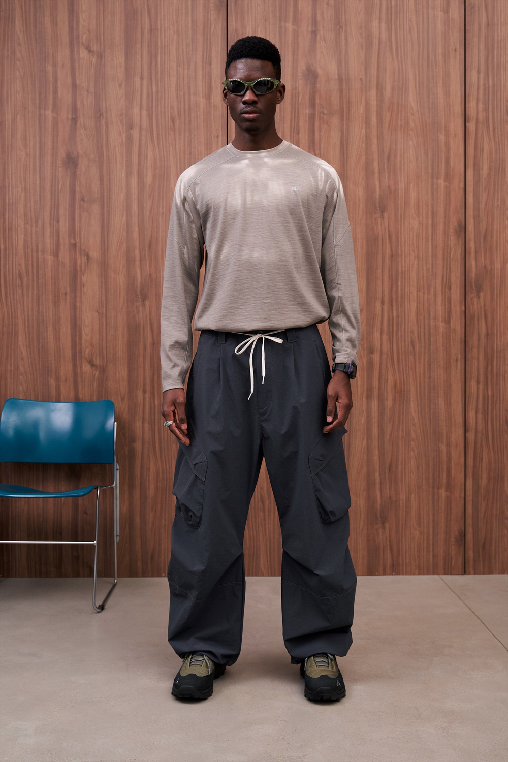 Брюки Nothomme Blue Outdoor Water-Repellent Adjustable Cargo Pants "Dark Grey"