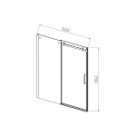 Душевая дверь Como-N VDS-4CN150CL, 1500, хром, стекло прозрачное, , шт