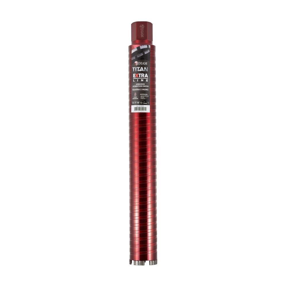 Алмазное сегментное сверло DIAM EXTRA LINE 62/450мм TITAN HIT (сухое сверление) 313033