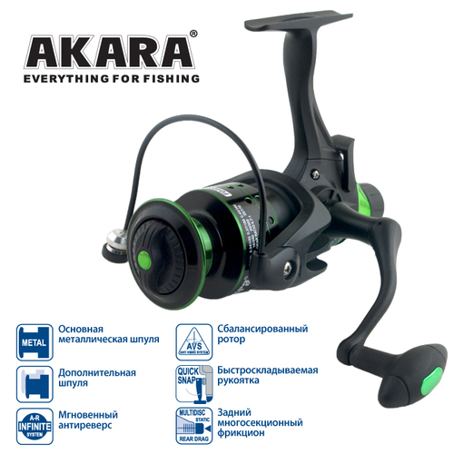 Катушка безынерционная Akara Geden Carp FG4000 3+1bb з/ш с байтр.