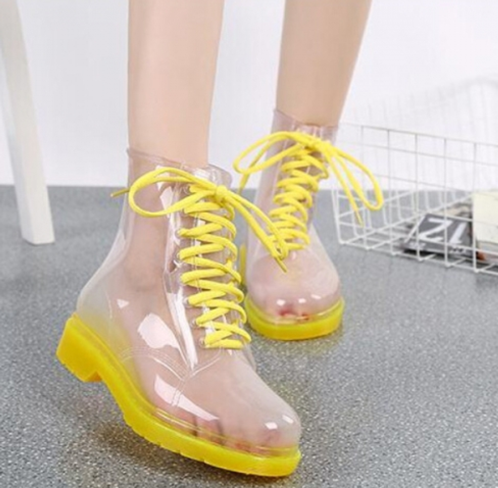 Прозрачные ботинки Invisible-Shoes Желтые