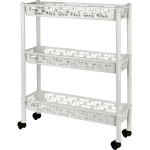 Этажерка Keeplex Light на колесиках трехсекционная прямоугольная длинная 58х69см белое